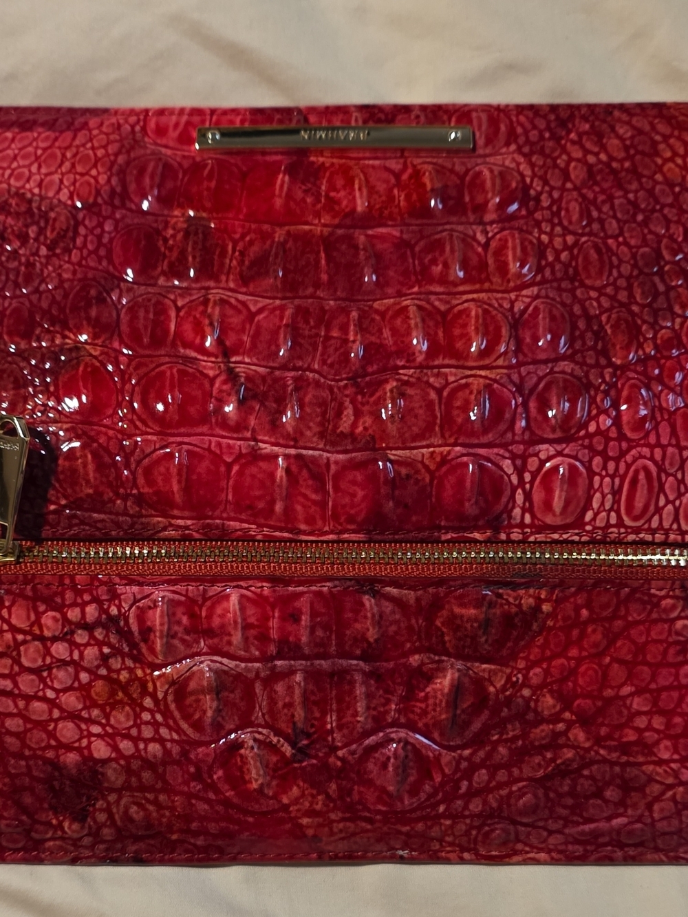Brahmin Red Croc-Embossed Leather Accessory - Picture 4 of 6